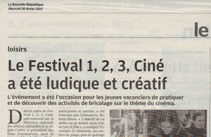 Festival 123 ciné, succès de la 2ème édition. Cinéma de Le Blanc